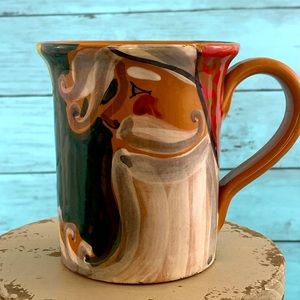 Zrike Christmas Santa Coffee Mug Hand Painted in Italy
